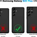 Wallet for Samsung Galaxy S25 Plus Case with Card Holder Dual Layer Military Grade Protective Shockproof Hidden Card Slot Slim Fit Phone Cover - Black