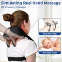 KingPavonini Width Adjustable Neck Massager with 5 Heat Zone, Wireless 6D Shiatsu Shoulder Massager for Pain Relief Deep Tissue, Massager for Neck and Shoulder Pain, Gifts for Men Women Dad Mom