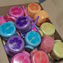 Mifoci 24 Sets Hibiscus Party Favor Cups 10 oz with Straws and Lids Hawaiian Luau Plastic Summer Drink Cups Tropical Flower Shape for Girls Aloha Tiki Beach Birthday Party Supplies, 6 Colors