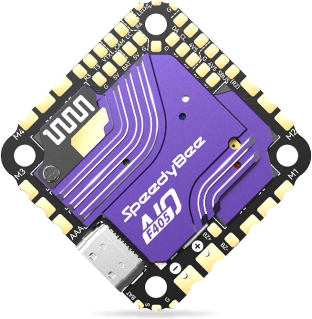SpeedyBee F405 AIO Flight Controller: 40A 25.5x25.5 3-6S Bluejay FC ESC PDB Board with Wirelessly Betaflight Setting INAV for 2inch 3" 4" and Ultra-Light 5inch FPV for DJI O4 O3 AIR Unit/PRO