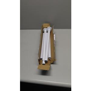 White Shower Curtain Rod,1 Inch Diameter Stainless Steel Adjustable Spring Tension Rods 32 to 80",with Holders,Anti-Slip,Curtain Rods No Drilling(1 Pack)