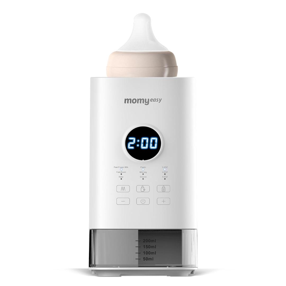 MOMYEASY Bottle Warmer, Fast Baby Bottle Warmer for All Bottles, Milk Warmer with Accurate Display Timer, Temperature Control and Auto Shutoff, Bottle Warmers for Breastmilk & Formula (White)