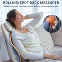 Mynt FSA Eligible HSA Approved Back Massager for Chair, Foldable Back Massager with Soothing Heat, Flexible Massage Chair Pad with Soft S-Curve Longer Track, Portable Rolling & Spot Chair Massager