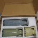 Ceramic Vase Set of 3 with Handles - Farmhouse Vase Set for Modern Decoration, Rustic Crackle Round Vases for Home Decor, Dining Table, Living Room, Kitchen, Office, Shelf - Multicolor (105)