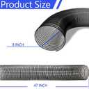 1*Diameter 8 inches, length 47 inches（1.2M）764-05082 Flex Hose for MTD CUB CADET 36" 42" 46" 50" 54" Rear Fast Double Bagger