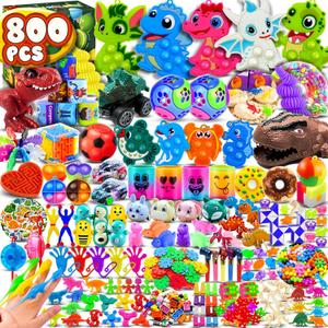 800Pcs Party Favors for Kids 6-12, Fidget Toys Bulk for Adults, Treasure Box Toys for Classroom Prizes, Goodie Bag Fillers, Prize Box for Boys Girls, Pinata Stuffers