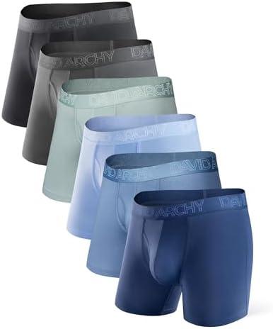 DAVID ARCHY Mens Underwear Boxer Briefs Breathable Soft Moisture-Wicking with Fly Underwear for Men Multipack, XL