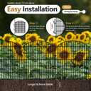16 Panels Decorative Garden Fence with Lock, 33in (H) x 38.67ft (L) No Dig Dog Animal Barrier for Outdoor Yard, Rustproof Ground Stakes Metal Fencing for Yard, Patio, Flower Bed