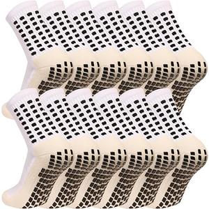 Ultrafun 5 Pairs Striped Crew Socks Cotton Cushioned Athletic Sports Running Socks for Men Women Teens (Medium, Black)