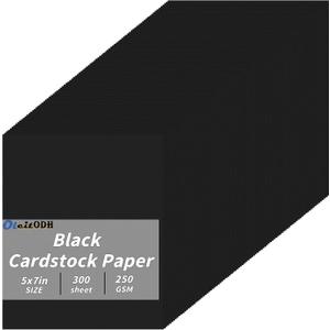 5" x 7" Black Cardstock, 300 Pack Black Thick Paper Cardstock Blank Black Cards Stock for Invitations, Greeting Cards Making, Postcards, Photos, 250GSM Thick Paper