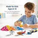 FUN LITTLE TOYS 1100 PCS Building Blocks for Kids 6-12, STEM Learning Bulk Bricks Set, 147 Shapes 17 Colors, Compatible with All Major Brands, Creative Educational Toy Gift