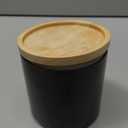 MilkyWay Food Storage Jar Strong Ceramic Storage Canisters with Airtight Seal Bamboo Lid Modern Design Seal Damp-Proof Kitchen Jar for Coffee, Tea, Spice and More (Black(M: 27oz/800ml))