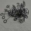 TecUnite 24 Pack 3.35 Inch Table Number Holder Place Card Wire Photo Holder Picture Name Menu Clips Memo Note Cards Stand for Wedding Reception Anniversary Birthday Party Centerpieces(Black)