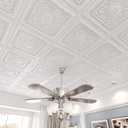 Art3d Drop Ceiling Tiles, Glue up Ceiling Tiles, 2'x2' Plastic Sheet in White (12-Pack, 48 Sq.ft)