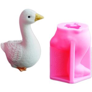 Gooses Animal Statue Silicone Molds for Epoxy Resin Soap Making Home Decoration Gypsum Silicone Molds