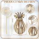 Thyle 13 Pcs Wooden Wildflower Flower Vase Laser Cut DIY Crafts Wooden Flowers Jigsaw Vase for Memorial Home Decoration Birthday Lover Gift Desktop Decoration