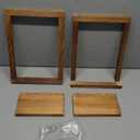 EYUNSTAR 2 Pack Wooden Shelves, Farmhouse Wall Decor, Rustic Wooden Framed Wall Art for Living Room, Bathroom, Bedroom - Modern Decorative Shelf for Plants & Photos