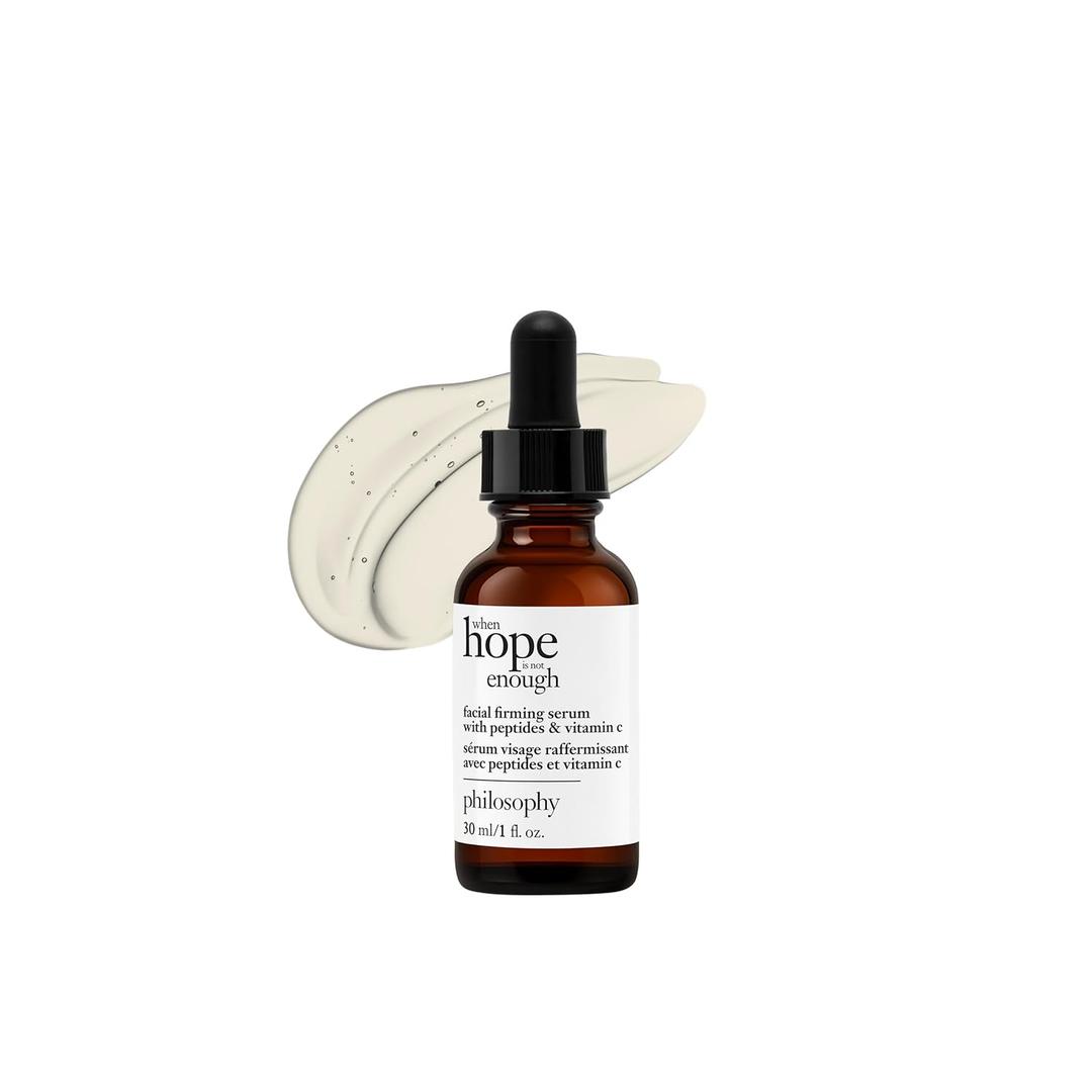 philosophy when hope is not enough facial firming serum - with vitamins C, E & hyaluronic acid - revitalizes dull complexion while reducing the look of fine lines and wrinkles - 1 fl oz