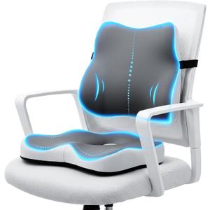 SFSFSCDF Memory Foam Comfort Seat CushionLumbar Support Pillow for Sciatica & TailboneOffice Chair CushionSuitable for OfficeChairs,Automobiles, Wheelchairs, Home and Office Use (Seat Cushion)