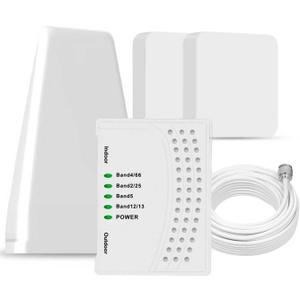 Cell Phone Booster for Home & Muti-Room, Up to 7000Sq. Ft,Cell Booster for Rural Area with 2 Indoor Antennas,Boosts 5G 4G LTE for All U.S. Carriers, FCC Approved Cell Phone Signal Booster (Green)