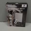 Heated Shower Mirror Fogless for Shaving 2025 New, 3 Colors Stepless Dimmable Lights Anti Fog Shower Mirror, Fog Free Mirror for Shaving with Razor Holder for Men, NO-Drilling, Removable - Black