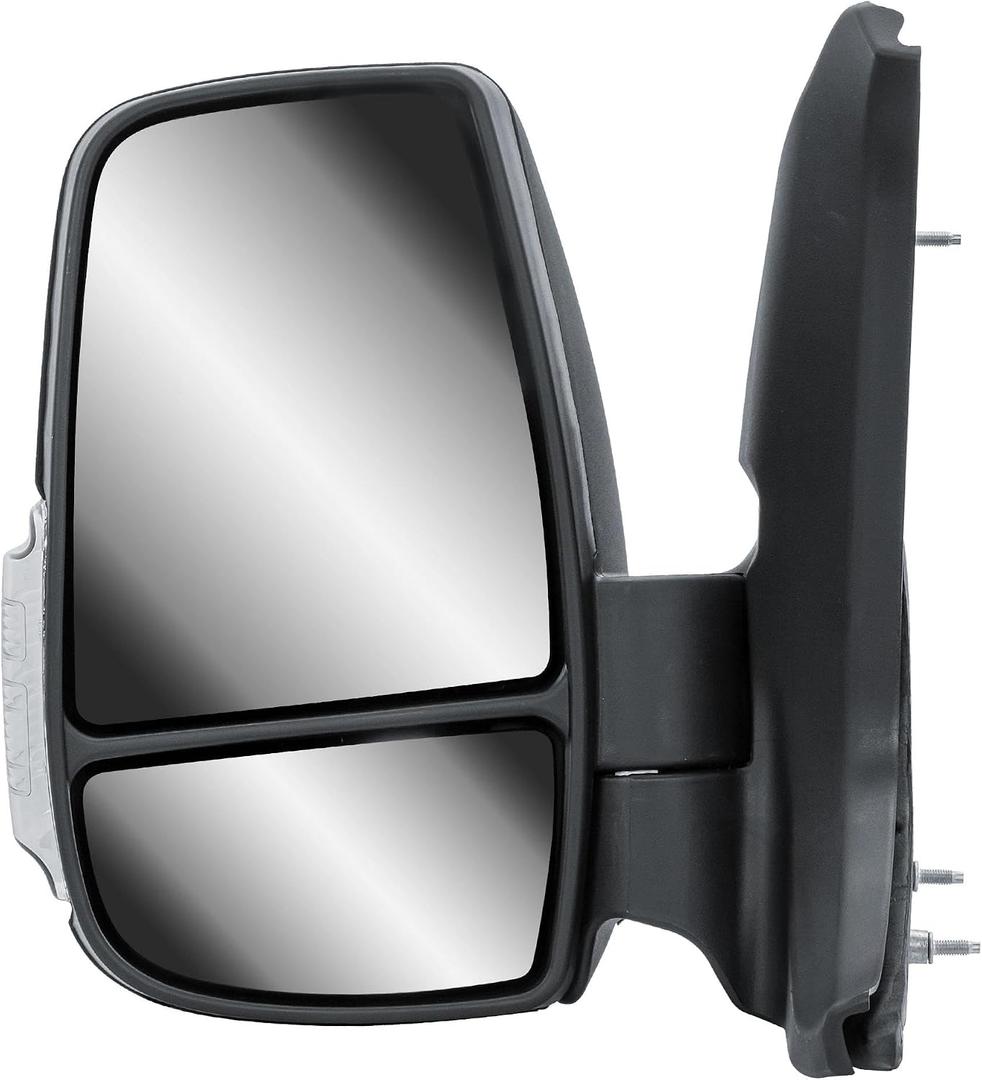 Left Driver Side Short Arm with Flashing Light Mirror Electric and Heated for Ford Transit MK8 V363 2014-2026