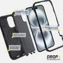 OtterBox iPhone 16 Defender Series Case - Black (Single Unit Ships in polybag)