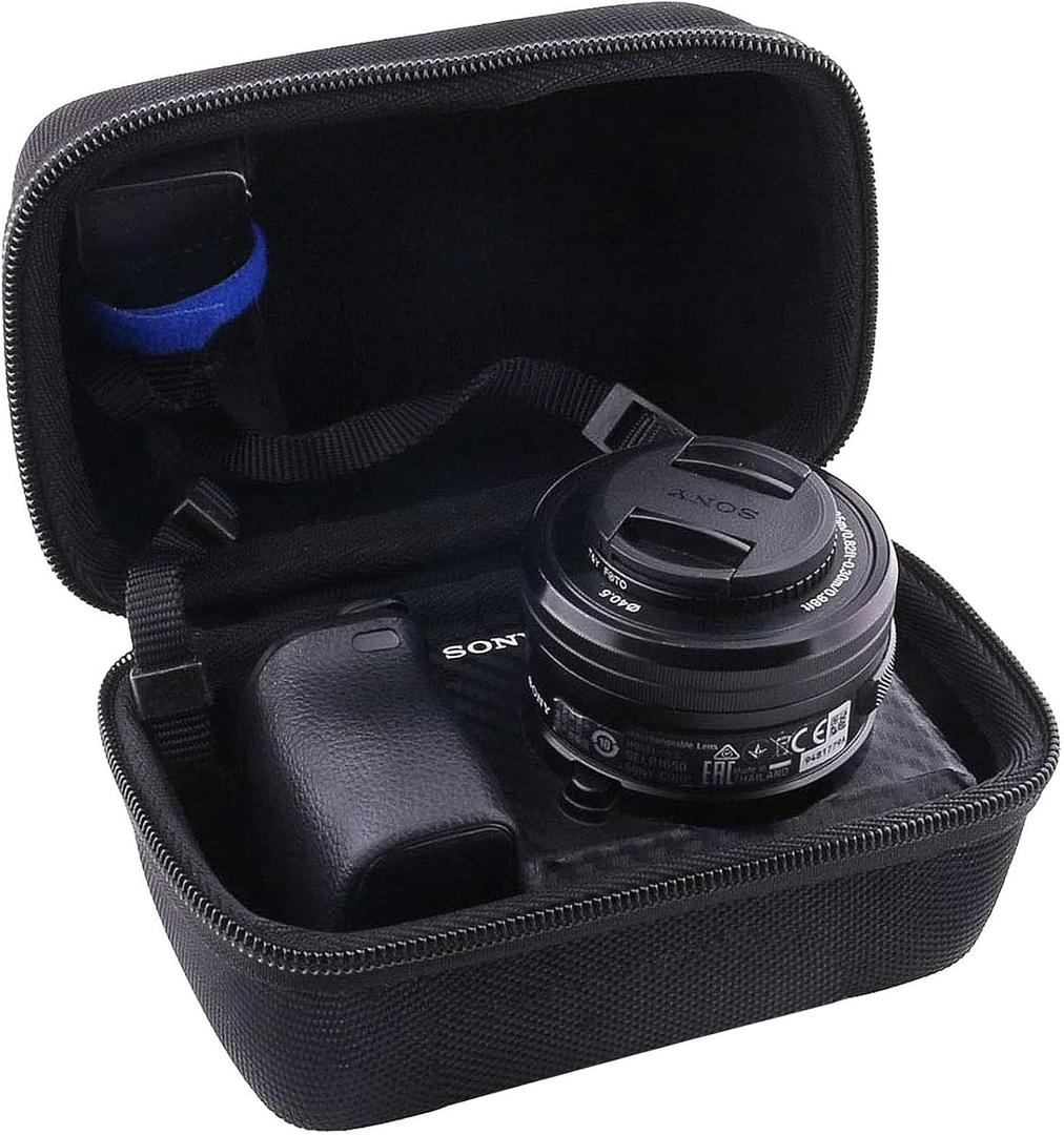 Hard EVA Carrying Case Compatible with Panasonic Lumix GX85 12-32mm Lens/G7 4K 14-42mm Lens/Sony Alpha a6400 16-50mm Lens/a6700/a6100 Lens Camera case.(small)