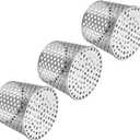 PATIKIL Gutter Guard Filter 4"-3.3", 3 Pack PVC Termination Cap Mesh Screen Vent Cover Stainless Steel Conical Exhaust Pipe Cover Guard Filter Strainer for Downspout Silver