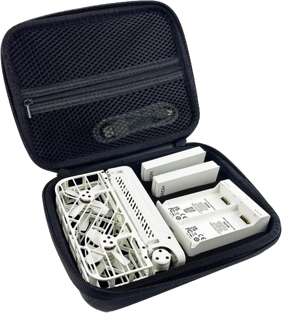 Black Camera Cases for Hoverair X1 Drone - Store Drone, Charger, and 2 Batteries - X1 Drone Bag for Hover X1 Camera Drone with Smart Hoverair X1 Case and Carrying Strap Fits Hover Air X1 Drone