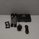 TONOR Wireless Microphones, Metal Dual Professional UHF Cordless Dynamic Mic Handheld Microphone System for Home Karaoke, Meeting, Party, Church, DJ, Wedding, Home KTV Set, 200ft, TW-820 Silver