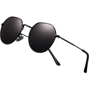 Polarized Polygon Round Sunglasses Classic Half Hexagon Circle Vintage Sun Glasses For Women Men Retro Shades NP1008