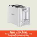 Bella 2 Slice Toaster with Auto Shut Off - Extra Wide Slots & Removable Crumb Tray and Cancel, Defrost & Reheat Function - Toast Bread, Bagel & Waffle, White