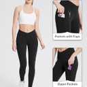 baleaf Women's Fleece Lined Leggings Waterproof Hiking Petite Pants Zipper Pockets Winter Thermal Warm Cold Weather (XL)