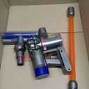 Casdon Dyson Cordless Vacuum Interactive & Officially Licensed Toy Dyson Vacuum For Children Aged 3+ Realistic Role-Play Fun, Purple and Orange