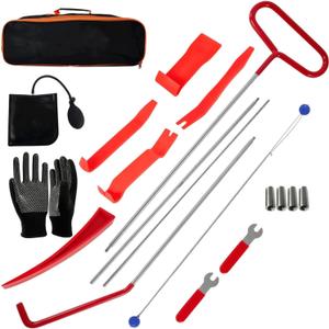 HIGH & SKY Car Tool Kit Solid Steel Rod 68 Inch with Air Wedge & Pump | Multipurpose Car Repair Tool Kit for Vehicles, Home & Garage Use