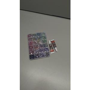 22000Pcs Resin Rhinestones for Bedazzling with Tweezers, Multicolor 2/3/4mm Rhinestones for Crafting with 3Pcs 10ml B7000 Jewelry Glue for DIY Crafts Clothing Tumblers Shoes Fabric Nail Art