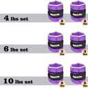 1 Pair 2 3 5 10 Lbs Adjustable Ankle Weights for Women Men Kids, Strength Training Wrist and Ankle Weights Sets for Gym, Fitness Workout, Running, Lifting - Black Grey Pink Blue Purple