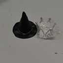 2 Pack Witch Hat and Crown Cake Topper, Mini Wizard Hats Crown Cupcake Decorations for Birthday Party Supplies(Classic Style)