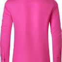 Mens Grade 3.5 Wrinkle-Resistant Dress Shirts Men's Long Sleeve Button Down Work Shirt for Men (Pink, M)