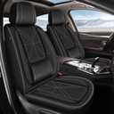 Car Seat Covers Full Set Fit for Honda Accord 2007-2017: 5 Seat Auto Interior Accessories, Waterproof Faux Leather Vehical Car Seat Cushions CoverBlack