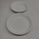 Brew To A Tea - Classic White Ceramic Pie Dish Set, 2 Pcs, 10.5" & 9.5", Pie Pans for Baking, Deep Dish Pie Plate