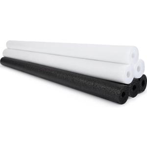 Hollowfly 6 Pack Jumbo Pool Noodles Swimming Floating Foam Tube Extra Large Hollow Bright Swimming Pool Noodles Bulk Heavy Duty for Adults (Black,White,40x1.6inch)