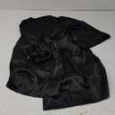 Ekouaer Women's Satin Robe Valentines Lingerie for Women Kimono Bathrobe Short Ruffle Belted Robes Bridesmaids Sleepwear Small, Black 