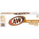 A&W Cream Soda Zero Sugar, 12 fl oz cans, 12 pack (EXP 05/29/26)