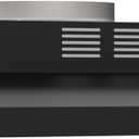 FIREGAS Black Range Hood 30 inch Under Cabinet, Ducted/Ductless Convertible Kitchen Hood, Stainless Steel Stove Vent Hood with 2 Speed Exhaust Fan, Rocker Button Control, 300 CFM Powerful Suction