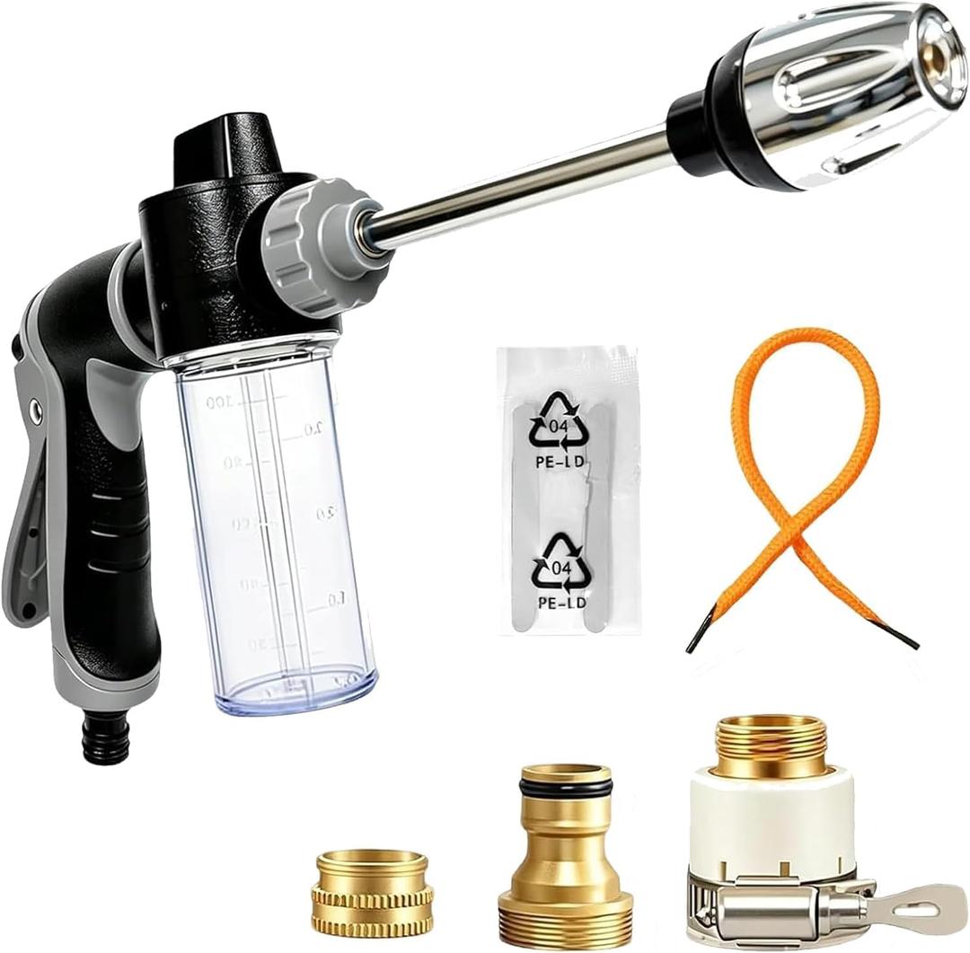 Hose Pressure Washer, 3 Spray Modes & Foam Hawk for Car Washing, Patios, & Furniture Cleaning, Universal and Easy to Install