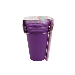Changing Cups, 4 Pack of Plastic Cups Reusable Tumbler with Lids