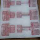 Candlestick Holders Bulk, 6 Pcs Pink Combination Candle Holders Set, Crystal Candle Holders for Wedding, Table Centerpiece, Home Decoration