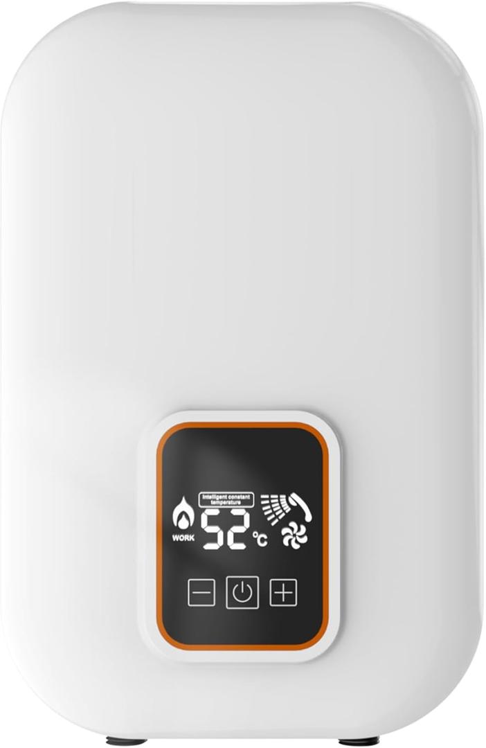 Large Capacity Tankless Water Heater Electric, 3.5KW 110V Instant Water Heater with Automatic Control System, Fault Self-Test and Constant Temperature - Under Sink On Demand Hot Water Heater